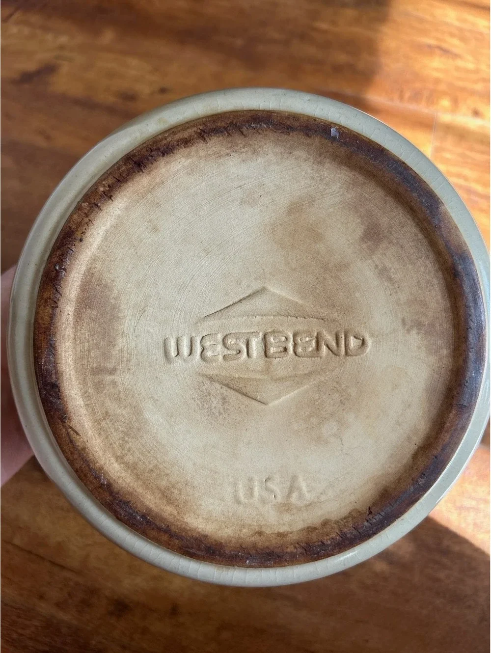 Westbend The Fork & Spoon Ceramic Pot 1776-1976 Vintage